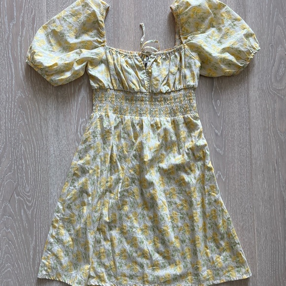 Faithfull the brand yellow floral mini dress - Picture 10 of 10